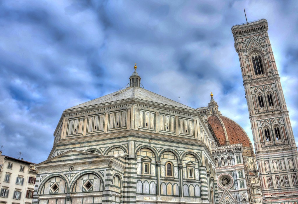 Beautiful buildings in Florence, Italy.