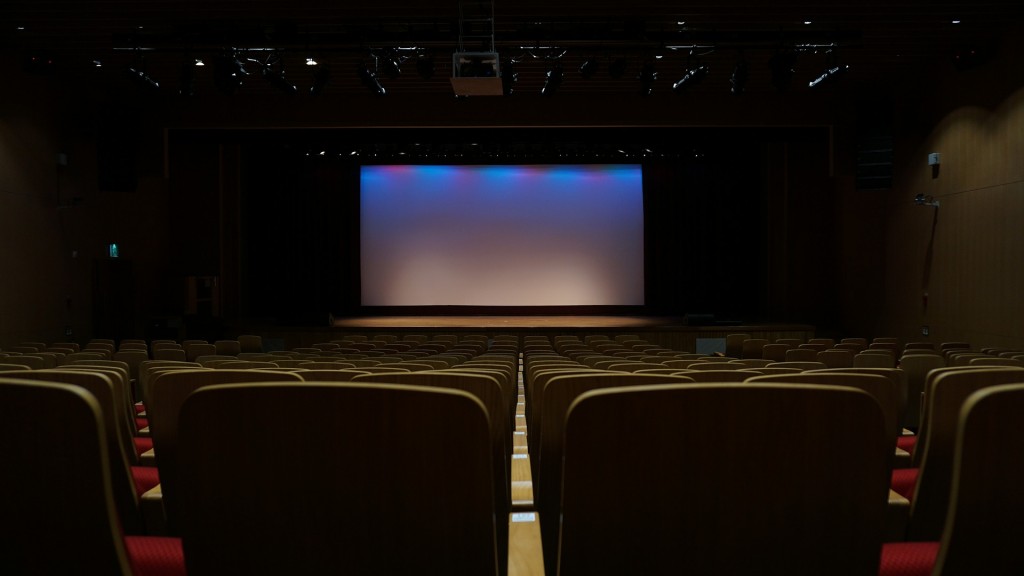 An empty movie theater room.