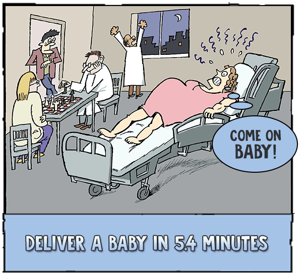 Deliver a baby in 5.4 minutes