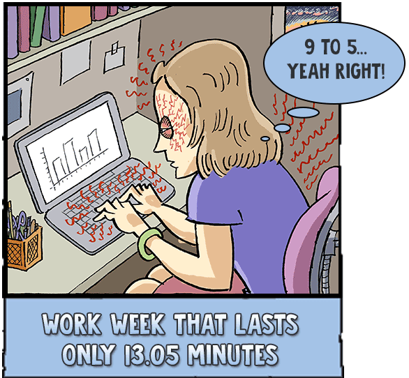 Work week that lasts 13.05 minutes