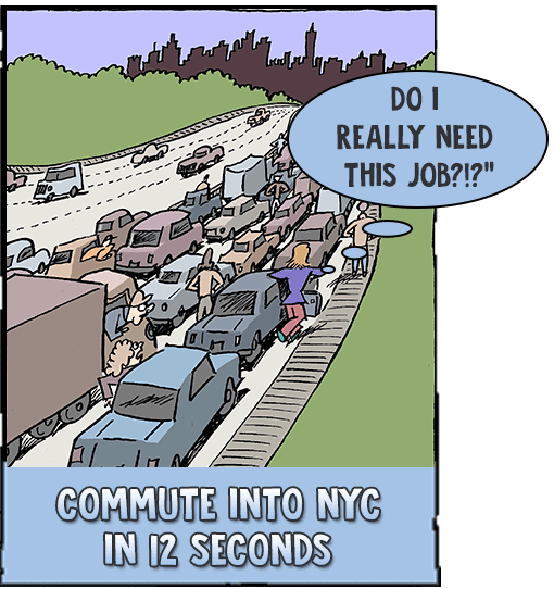 Commute into NYC in 12 seconds