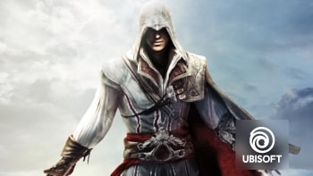 Ezio Auditore da Firenze who is a fictional character in the video game series Assassin's Creed. He wears a hood and cloak.