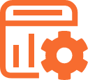 Orange automation icon