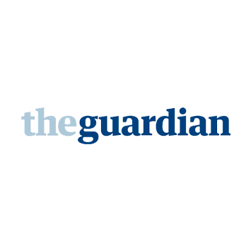 The Guardian logo in blue text.