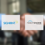 The Signiant logo next to the Reach Engine logo.