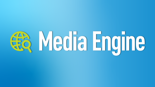 Media Engine Logo with blue background