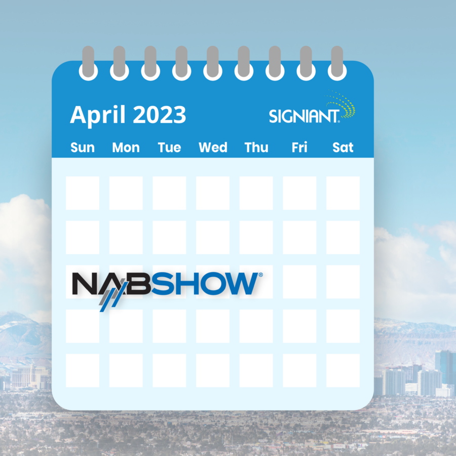 Nabshow on April Calendar with city and mountains in background