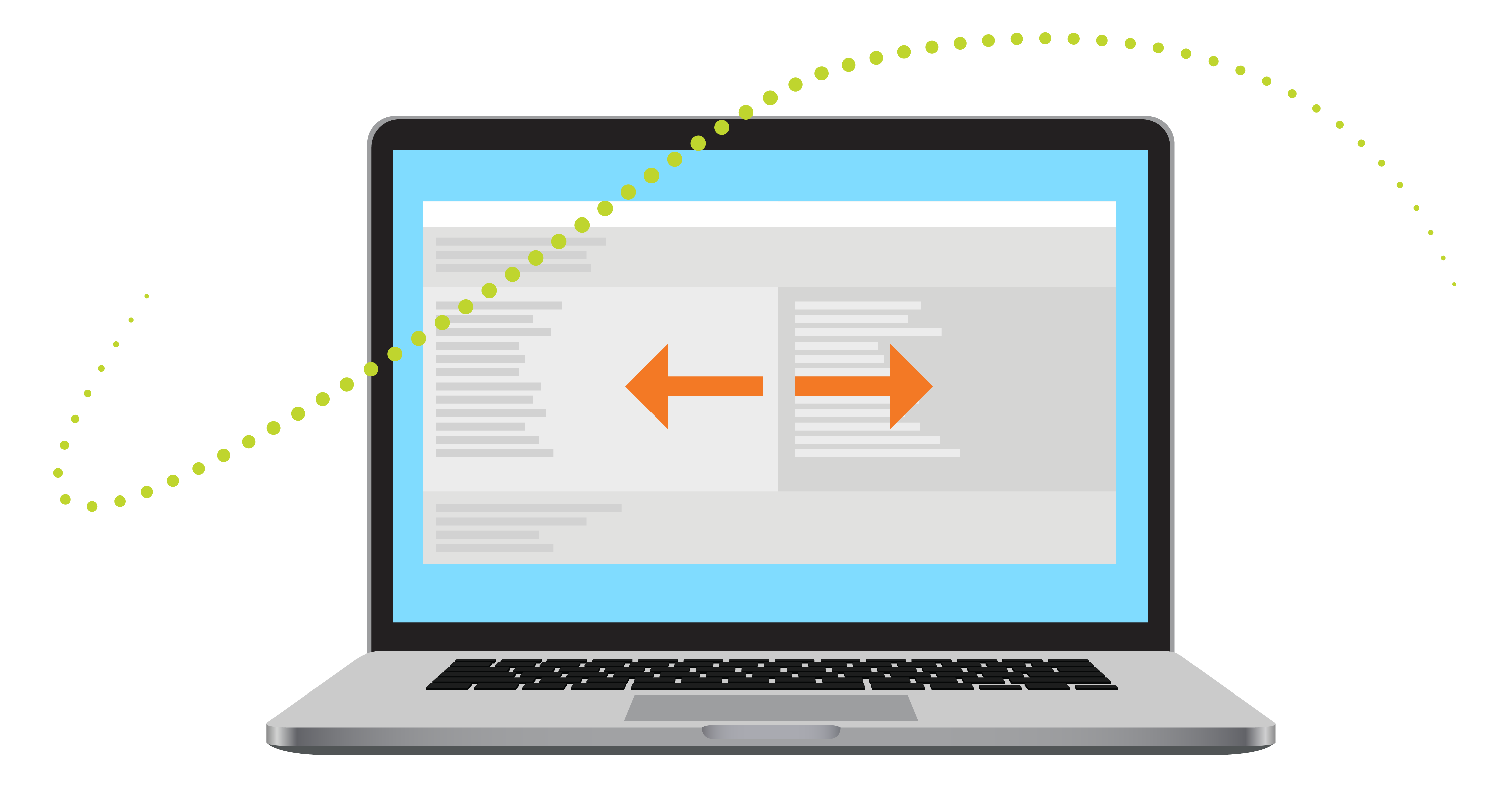 Illustration of Laptop with FTP UI open