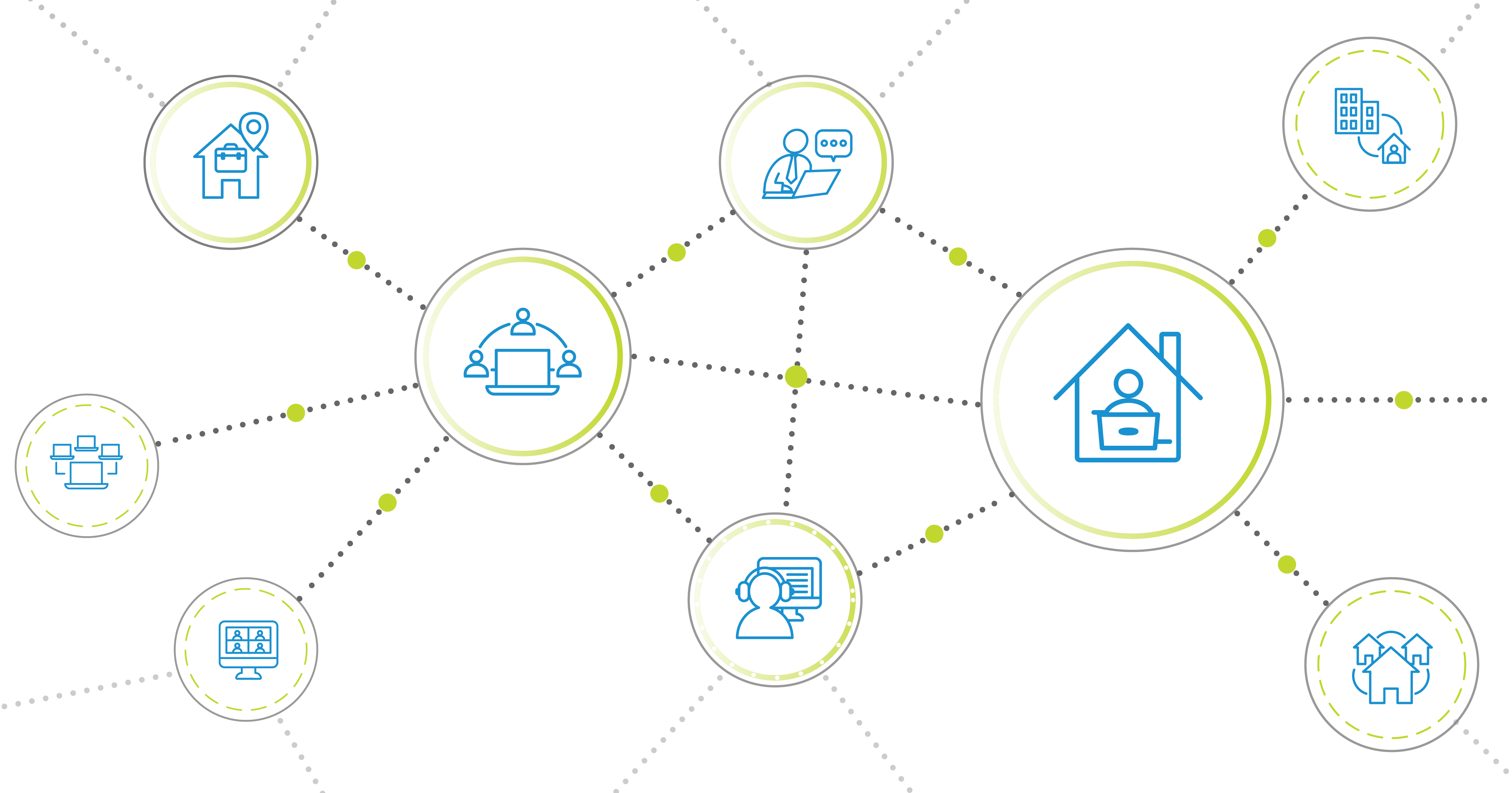 Illustration of networked employees